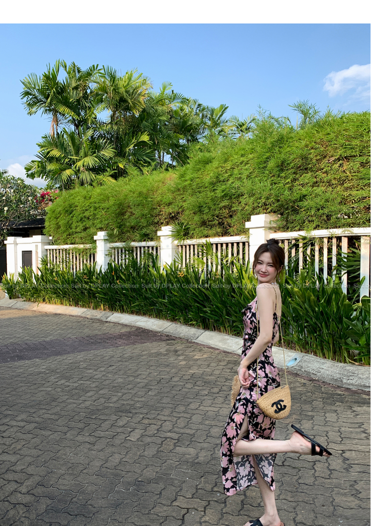 花柄 ファッション 優美な花園キャミワンピース