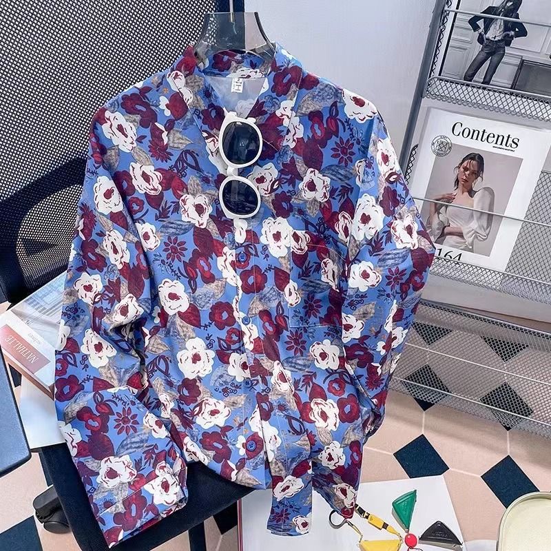 花柄 ファッション アート風デザイン 涼感ブラウス