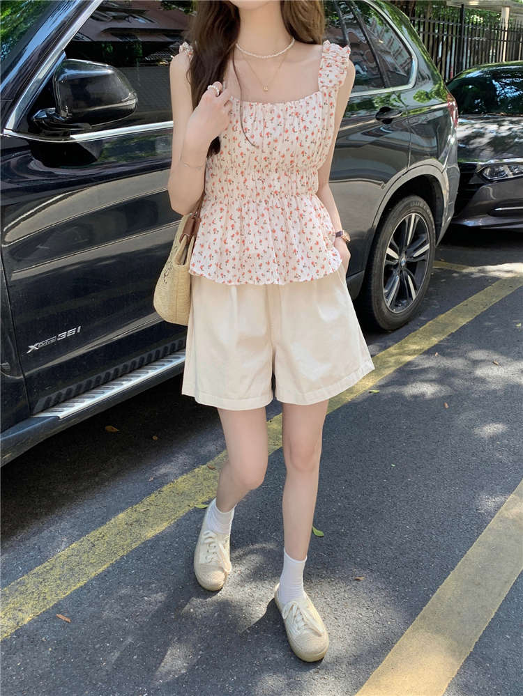 花柄 ファッション 夏向け 小花柄 フリルデザイン チュニック
