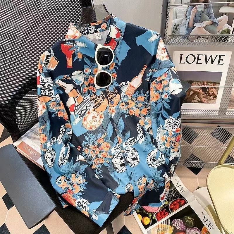 花柄 ファッション アート風デザイン 涼感ブラウス