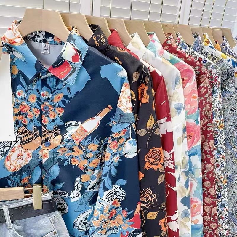 花柄 ファッション アート風デザイン 涼感ブラウス