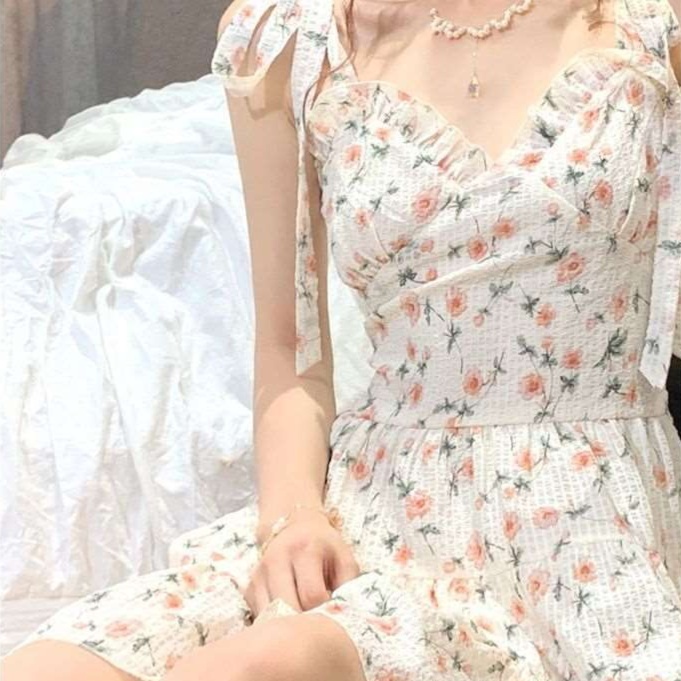 花柄ワンピース姫系フラワーデザイン キャミソールワンピース
