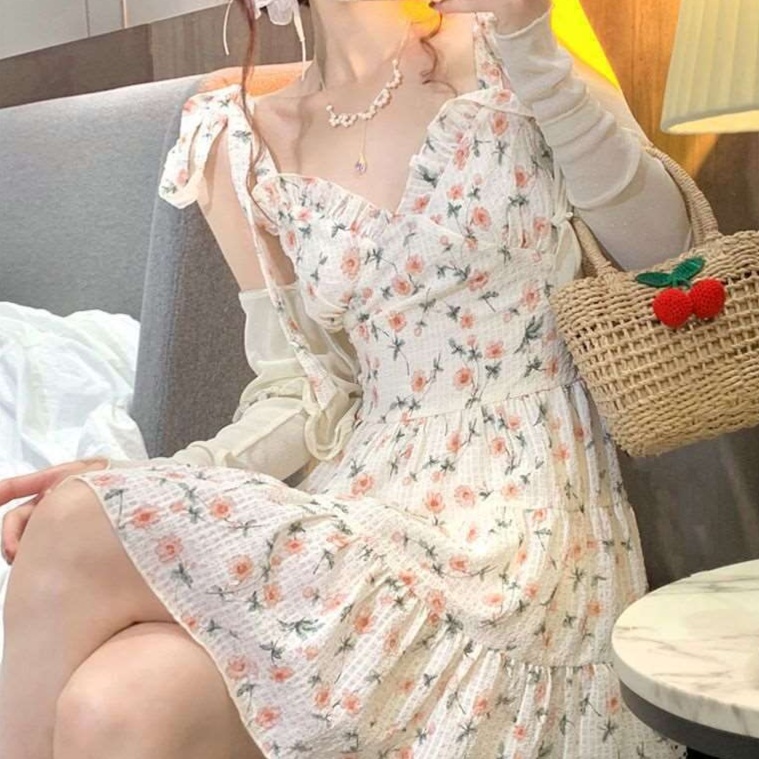 花柄ワンピース姫系フラワーデザイン キャミソールワンピース