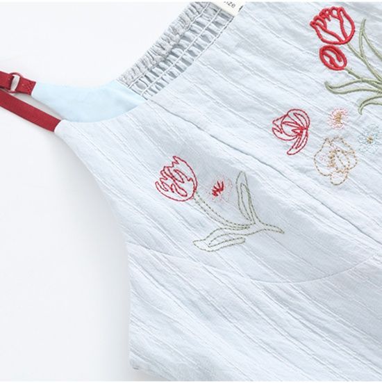 花柄ワンピース 小花刺繍が可愛いナチュラル風キャミソールワンピース