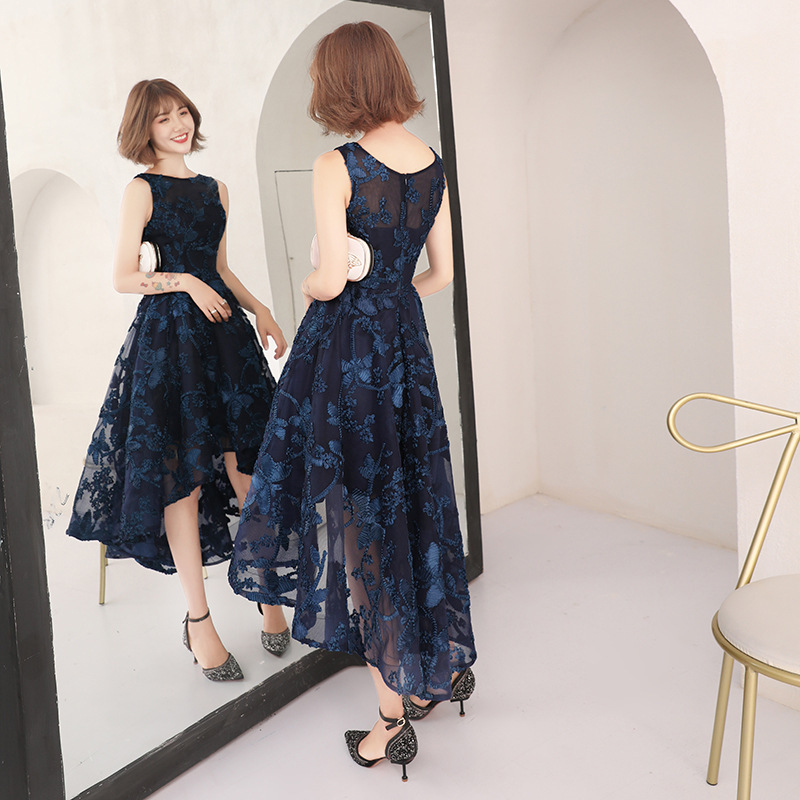 花柄ワンピース 花柄ノースリーブワンピース 総レース フレア丈 パーティー用ドレス