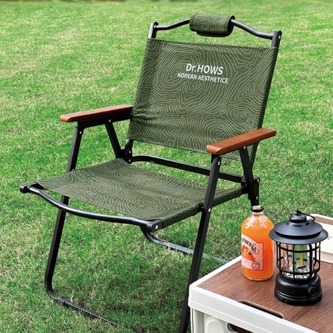 折りたたみ椅子 アームレスト付き 軽量 & コンパクトラウンジチェア 