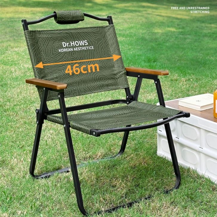 折りたたみ椅子 アームレスト付き 軽量 & コンパクトラウンジチェア 