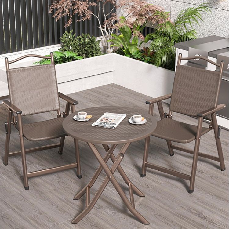 折りたたみ椅子 人体工学設計 ラタン風メッシュ折りたたみ椅子