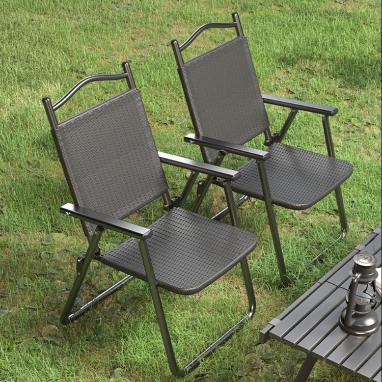 折りたたみ椅子 人体工学設計 ラタン風メッシュ折りたたみ椅子