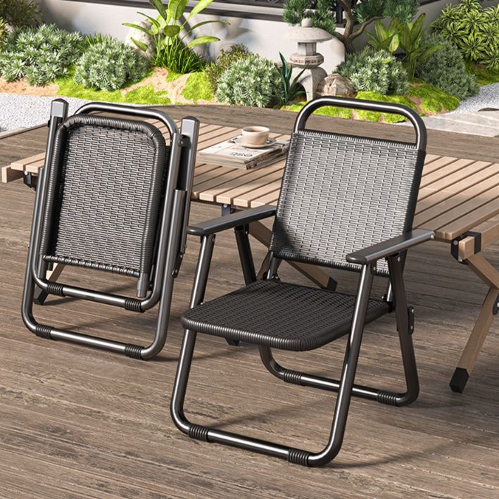 折りたたみ椅子 人体工学設計 ラタン風メッシュ折りたたみ椅子