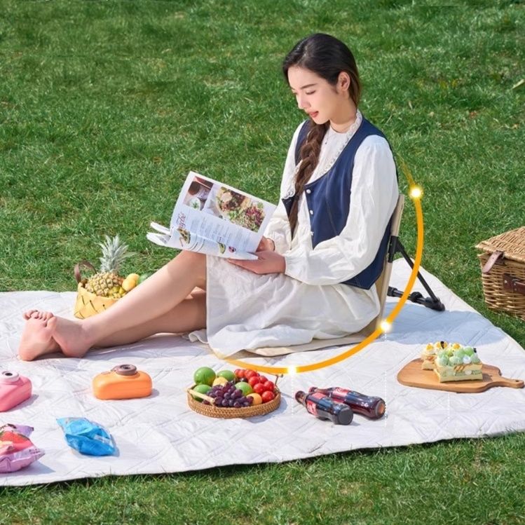 折りたたみ椅子 野外用軽量折りたたみ座椅子 背もたれ付き