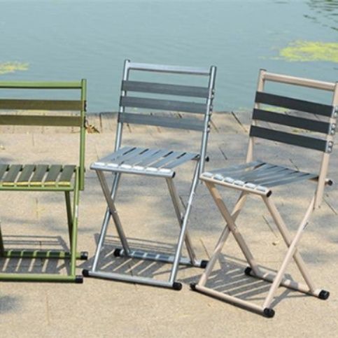 背もたれ付き折りたたみ椅子 軽量アウトドア携帯ベンチ