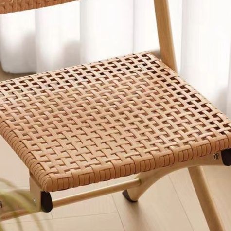 折りたたみ椅子折りたたみ椅子アウトドア 竹編み座面金属フレーム折りたたみ椅子