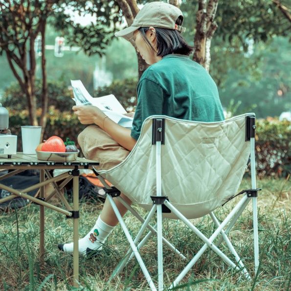 折りたたみ椅子折りたたみ椅子アウトドア キルティング素材ロースタイル折りたたみ椅子
