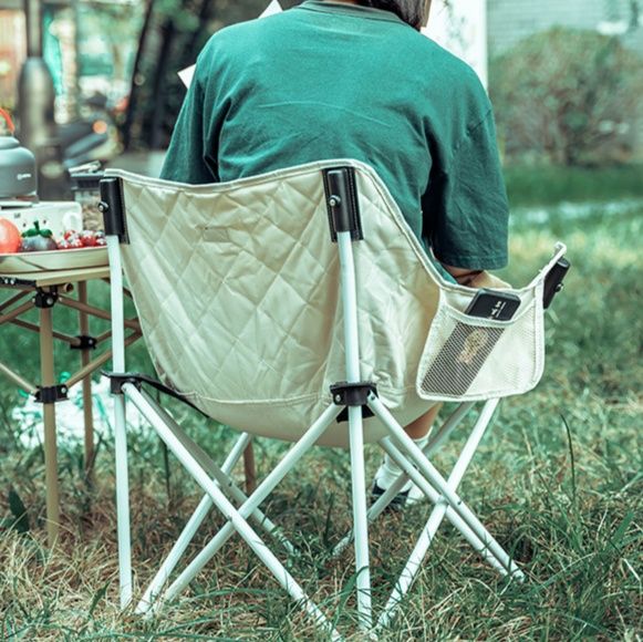 折りたたみ椅子折りたたみ椅子アウトドア キルティング素材ロースタイル折りたたみ椅子