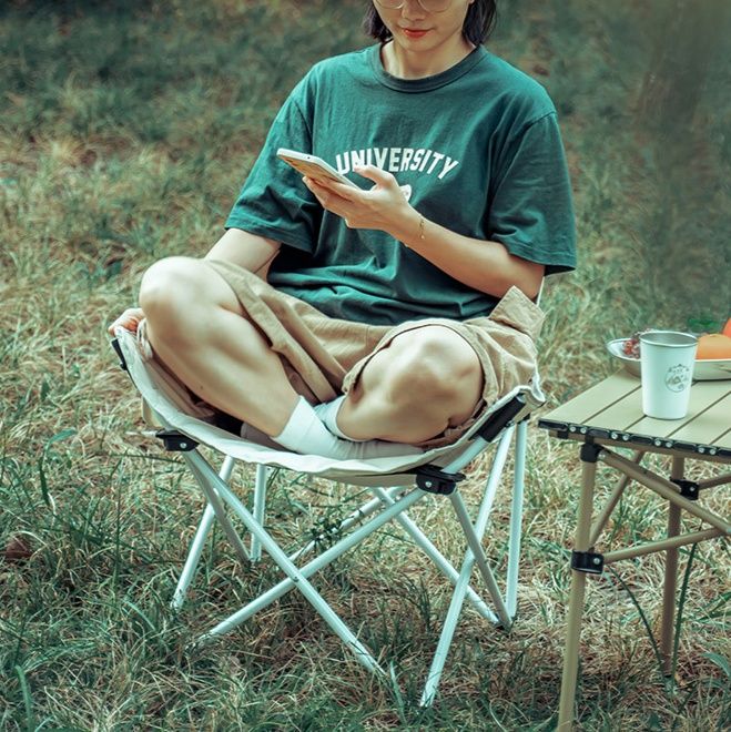 折りたたみ椅子折りたたみ椅子アウトドア キルティング素材ロースタイル折りたたみ椅子