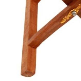 手編み座面付き　木製折りたたみ椅子