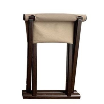 天然木製クロス式　携帯用折りたたみ椅子