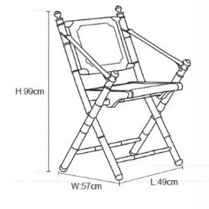 本革×天然木製　高級レザー折りたたみ椅子