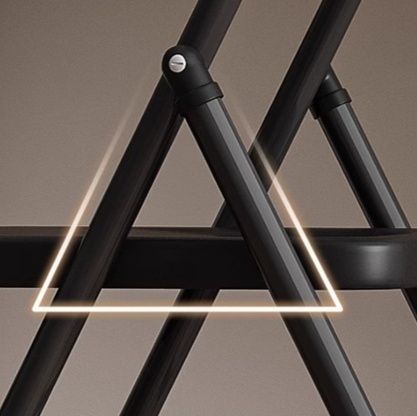 簡単組立座面45㎝　プラスチック折りたたみ椅子