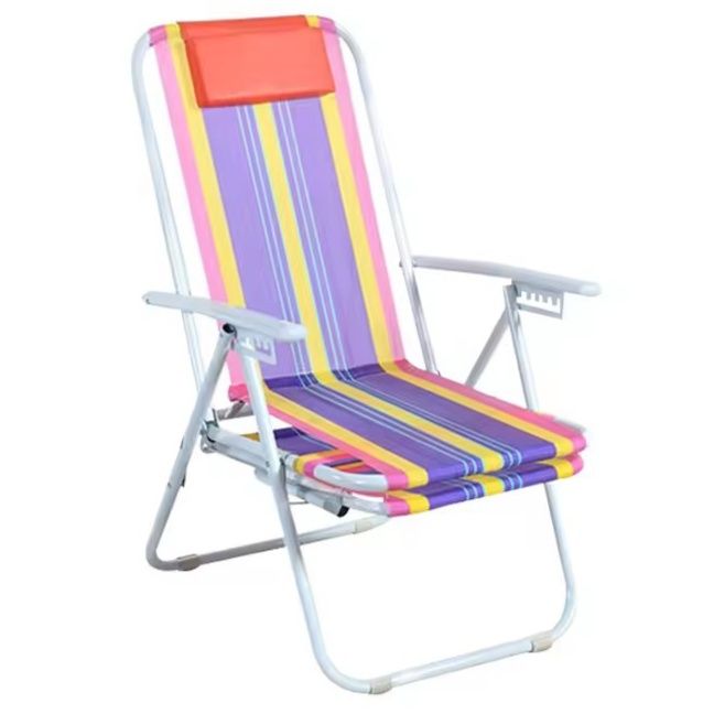 軽量アルミ製多段階調節リクライニング折りたたみ椅子