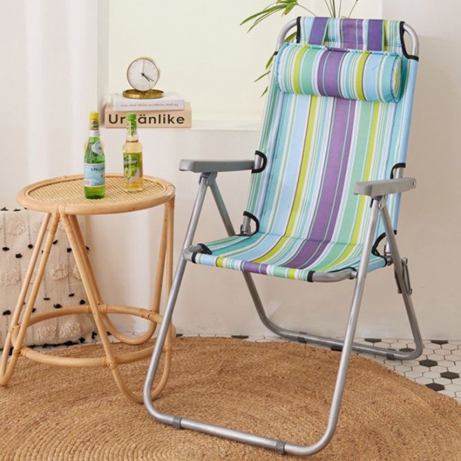 軽量アルミ製リクライニング付き海辺の折りたたみ椅子