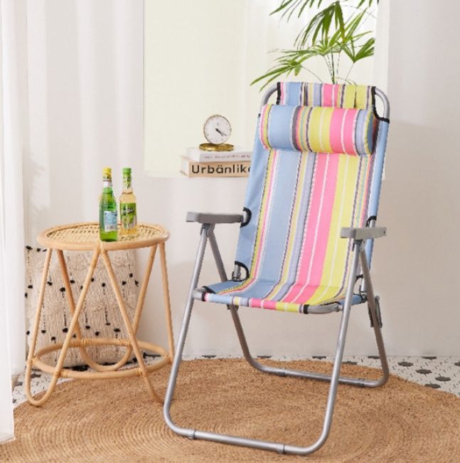 軽量アルミ製リクライニング付き海辺の折りたたみ椅子