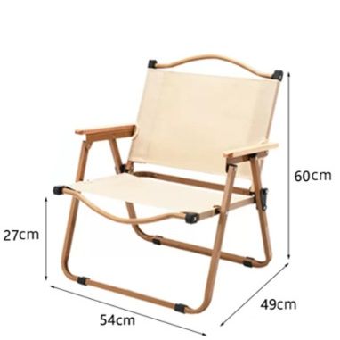軽量木製フレーム高さ調節ファブリック張り折りたたみ椅子