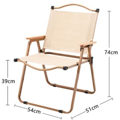 軽量木製フレーム高さ調節ファブリック張り折りたたみ椅子