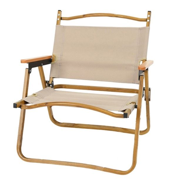 軽量木製フレーム高さ調節ファブリック張り折りたたみ椅子