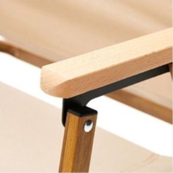 軽量木製フレーム高さ調節ファブリック張り折りたたみ椅子