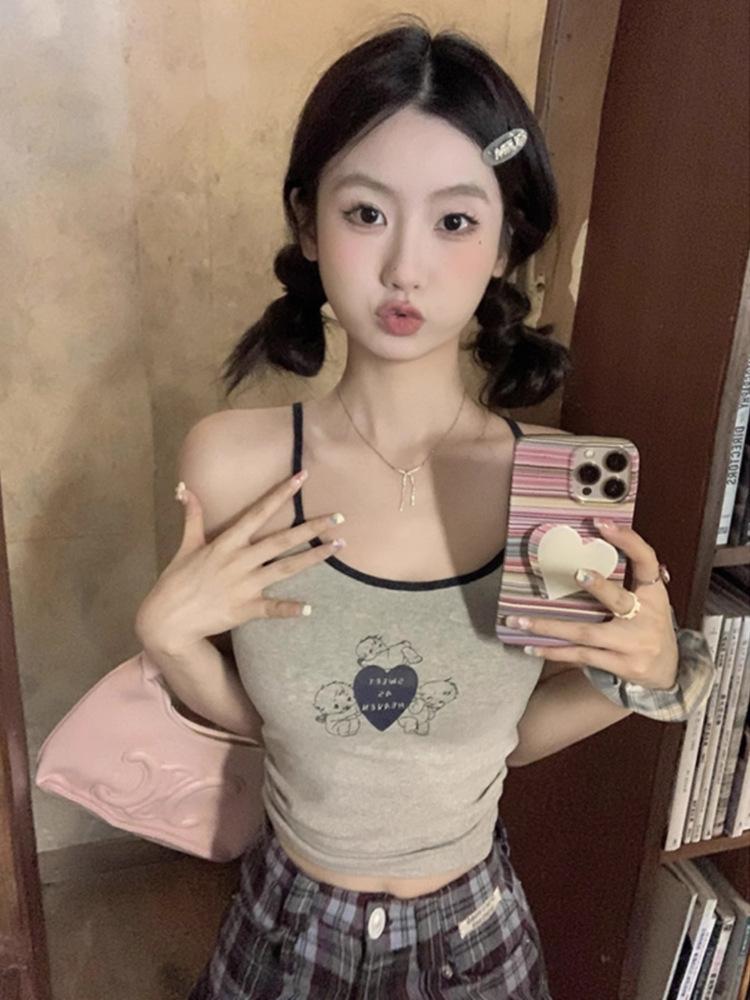 天使デザインキャミソールタンクトップ
