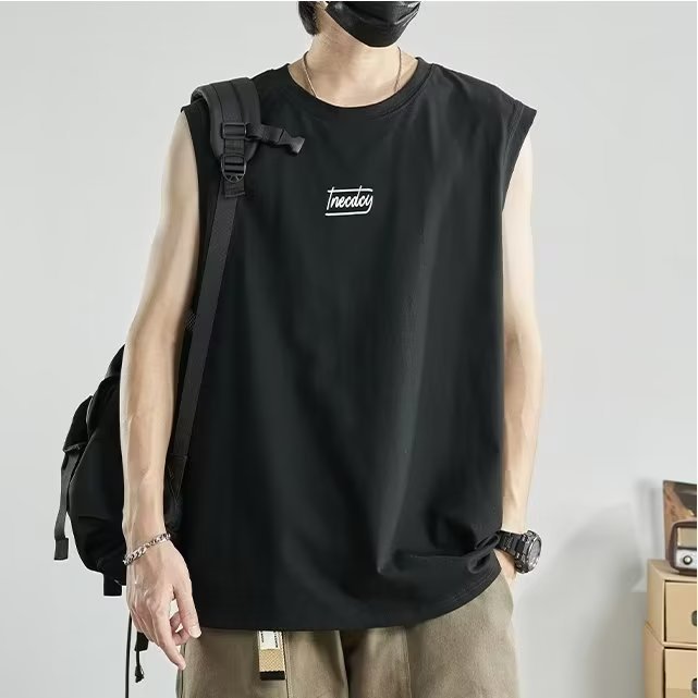 シンプルデザイン ゆったりタンクトップ