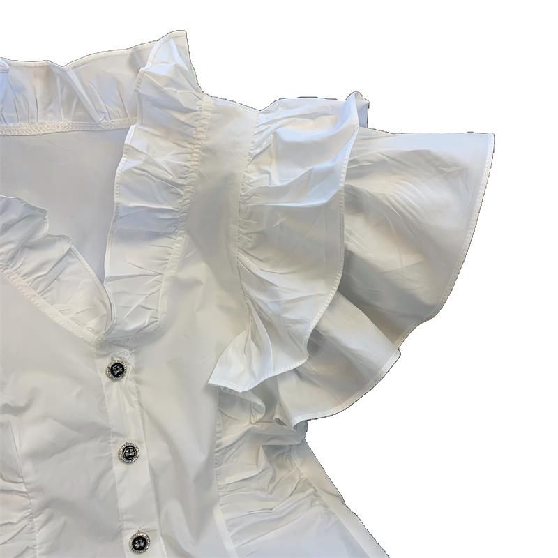 フリルシャツボリューム袖