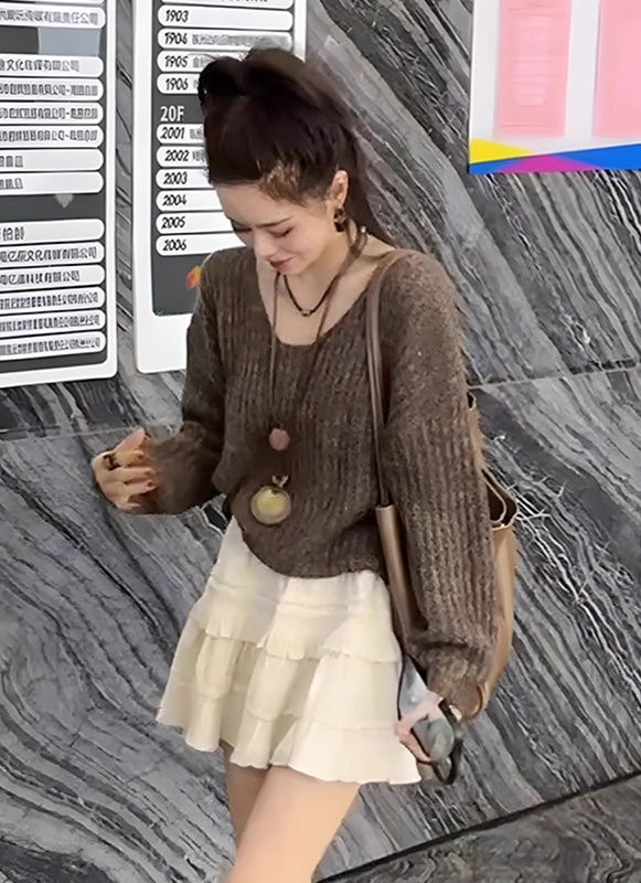 フリルティアード段々ミニスカート