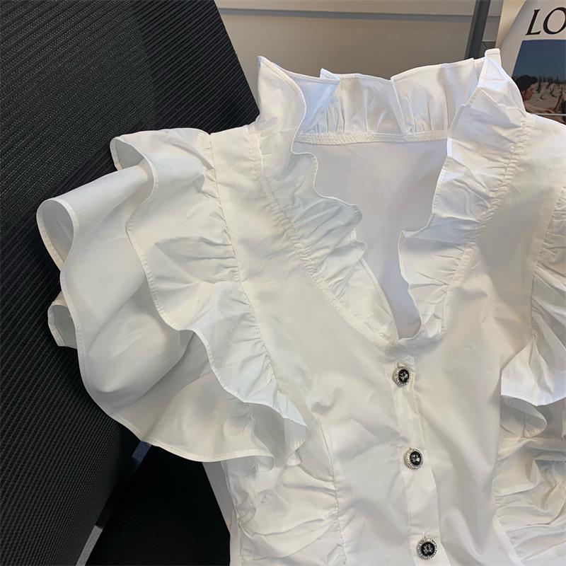 フリルシャツボリューム袖