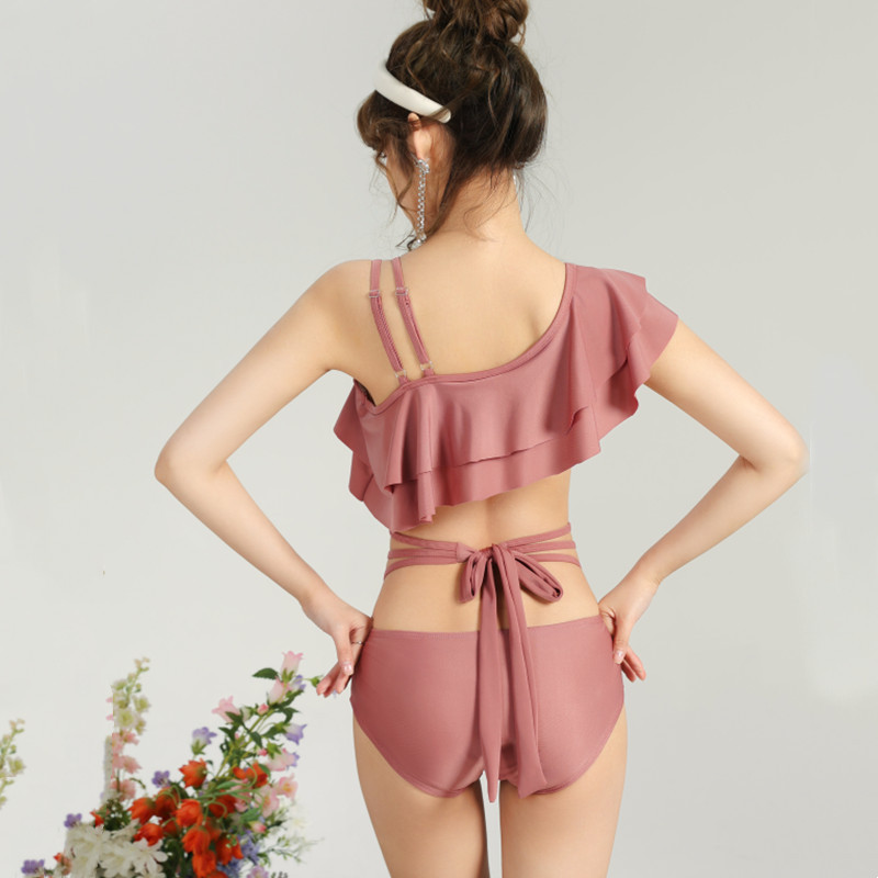 フリル水着ワンショルダーワンピース