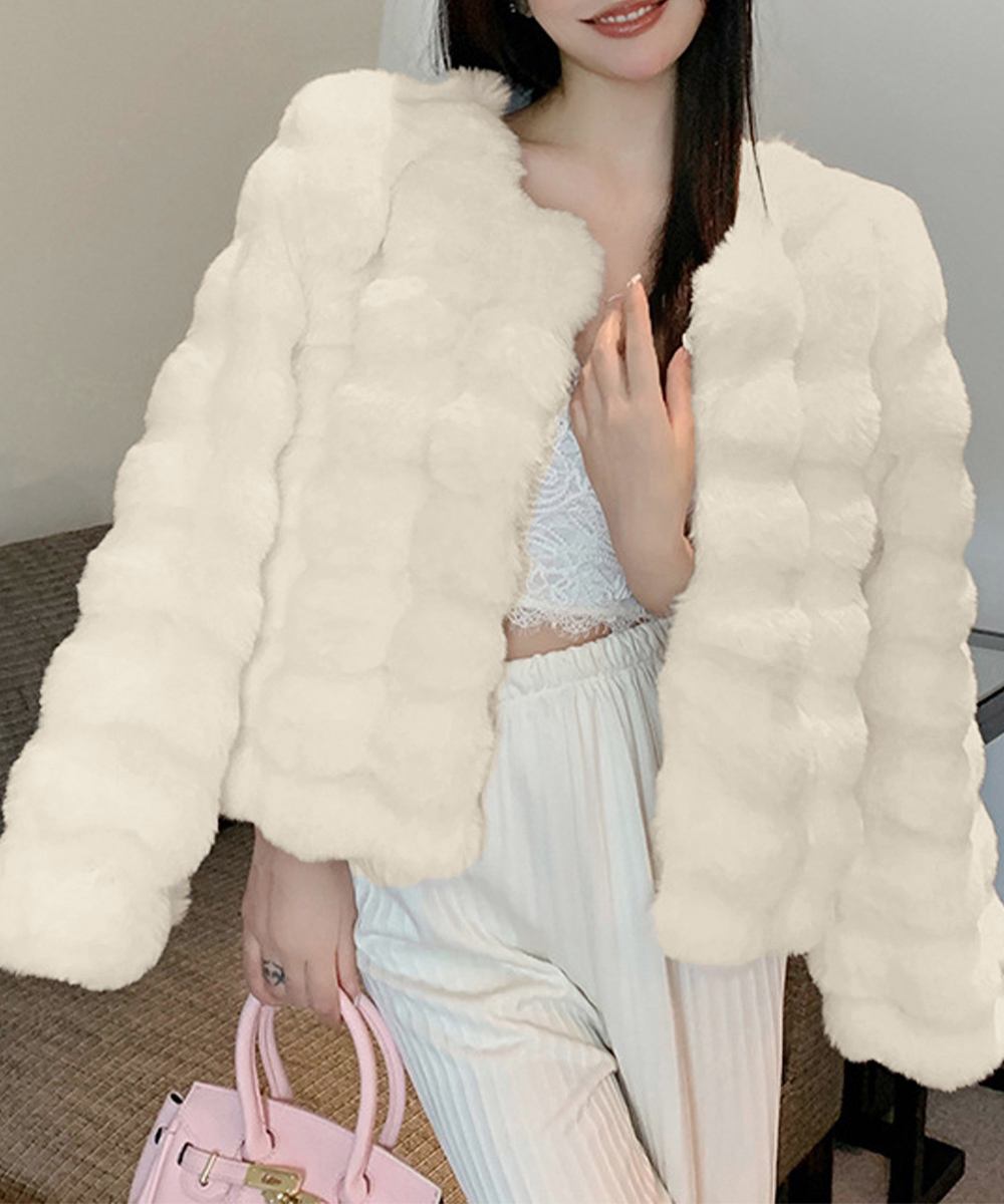 ファーショートコート