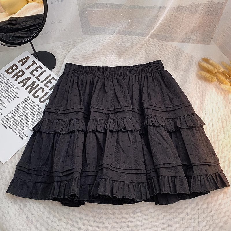 フリルスカート多段ティアードフリルミニ
