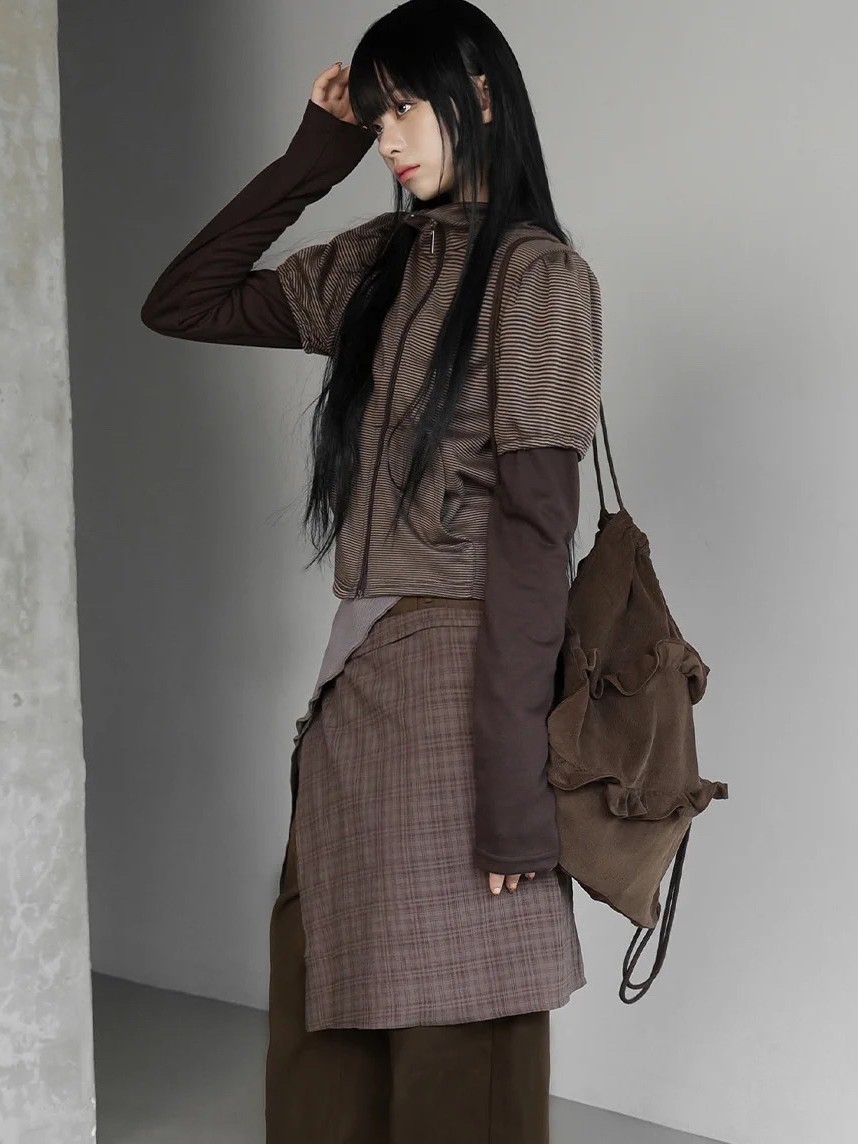 フリルバッグふんわりフリル巾着型