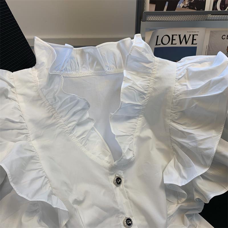 フリルシャツボリューム袖