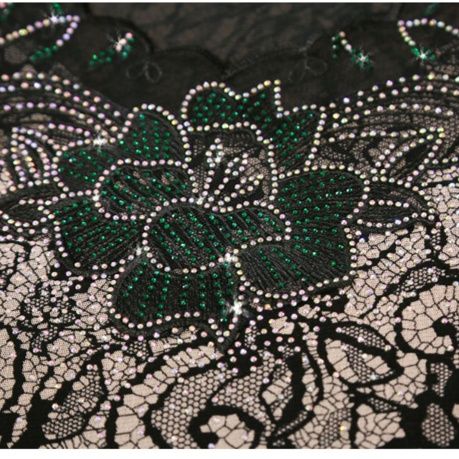 フリルブラウス 花柄刺繍シースルーフリルブラウス