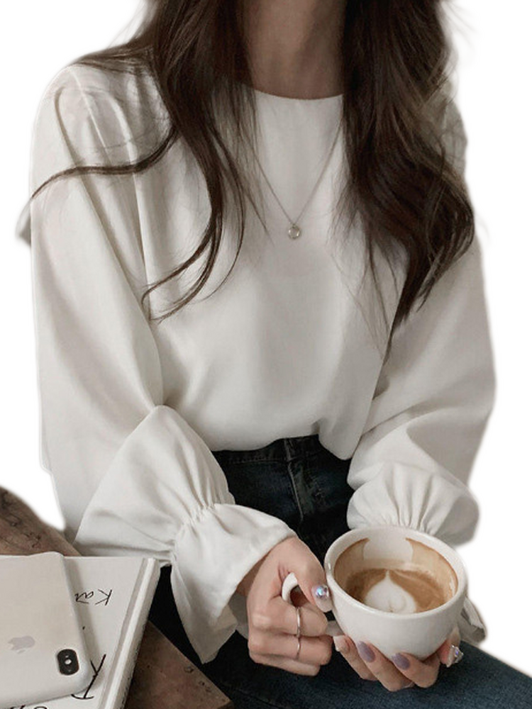 フリルブラウス 優美フリル袖ブラウス