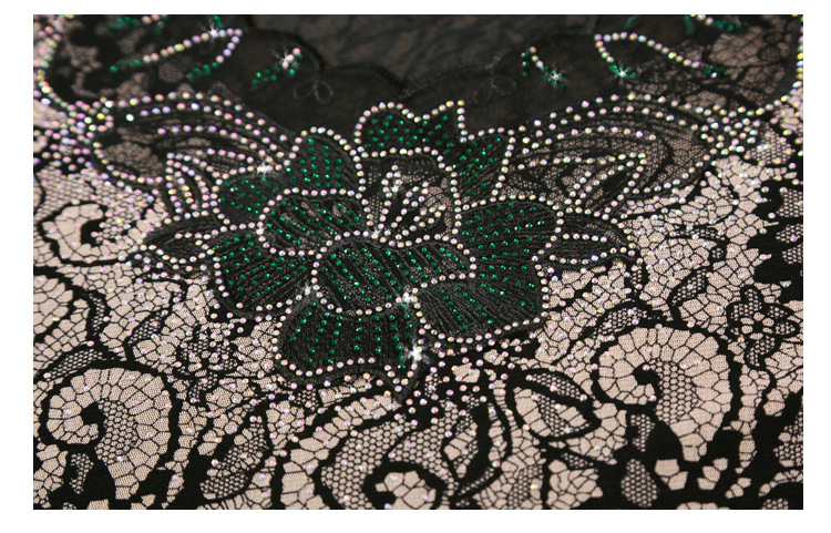 フリルブラウス 花柄刺繍シースルーフリルブラウス