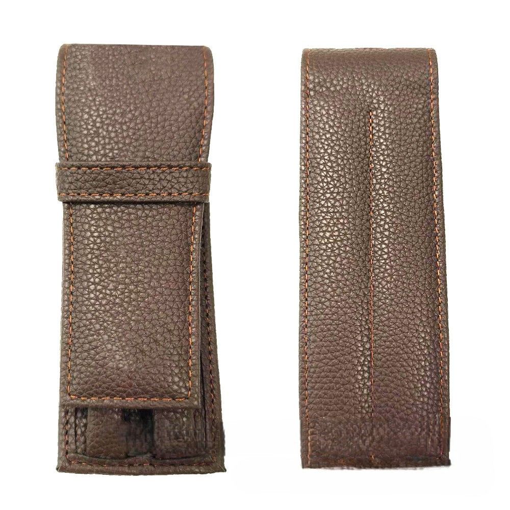 革ペンケース 本革筆箱 型押し巻き式ペンケース