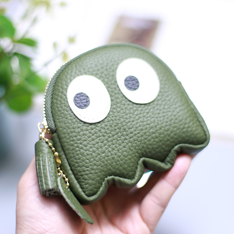 レディース二つ折り財布 おばけモチーフ立体デザインミニ財布