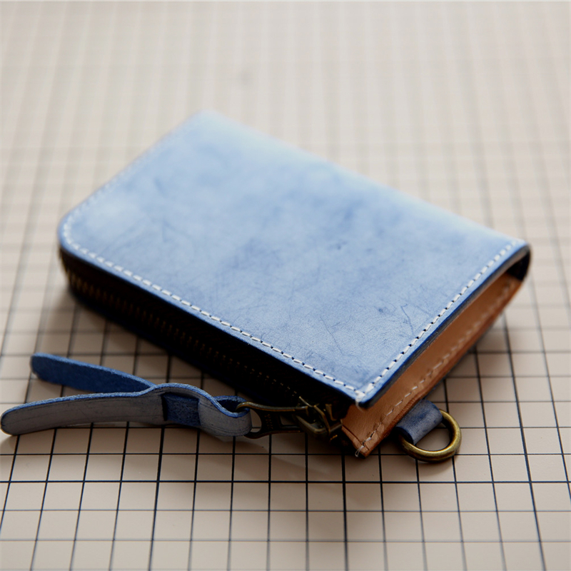 レディース二つ折り財布 本革使用バイカラー仕様レディース二つ折り財布