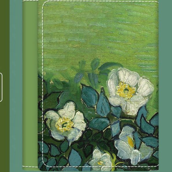 レディース二つ折り財布 花柄アート風レディース二つ折り財布