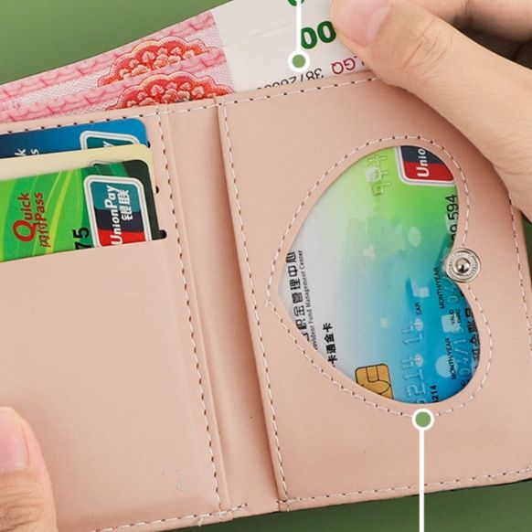 レディース二つ折り財布 花柄アート風レディース二つ折り財布