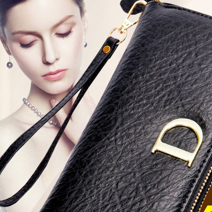 レディース二つ折り財布 本革調手帳型レディース二つ折り財布